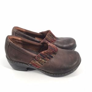 BOC Born Concept Slip On Clog Shoes Size 8 Womens Brown Tribal Print Comfort